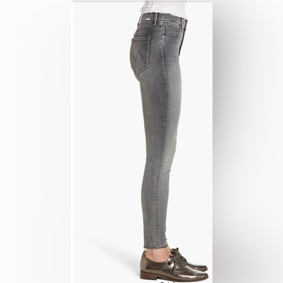 Mother | The Looker Frayed Ankle Jeans In Huntress Size 28/6 Gray Raw Hem 90s - Picture 3 of 13